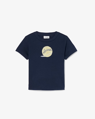 Camiseta de Algod&atilde;o com Estampa de T&ecirc;nis