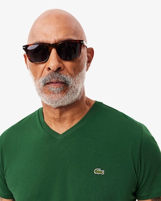 Camiseta de Algod&atilde;o Pima Leve com Gola V