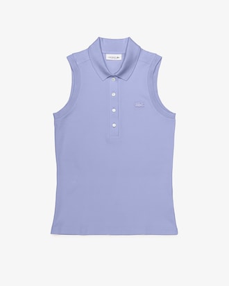 Polo L.12.D De Piqu&eacute; Elastizado Sin Mangas Slim Fit