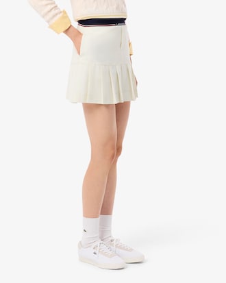 Pollera Corta Plisada de Mezcla de Lana