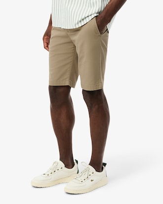 Shorts de Vestir de Algodón Elastizado Slim Fit