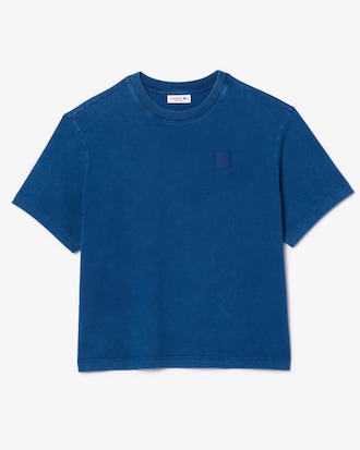 Camiseta de Algod&atilde;o com Efeito Lavado Oversized