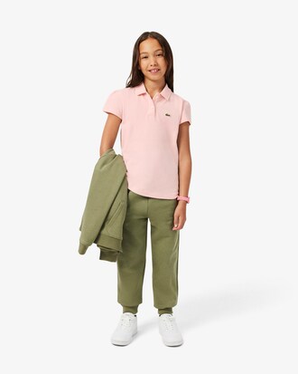 Camisa polo mini piqu&eacute; com gola scalloped