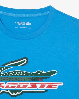Camiseta masculina Lacoste SPORT Regular Fit em algod&atilde;o org&acirc;nico