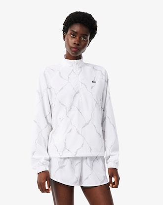 Campera de tenis con estampado de cocodrilo reflectante