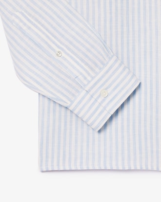 Camisa de Lino Rayada Fit Regular