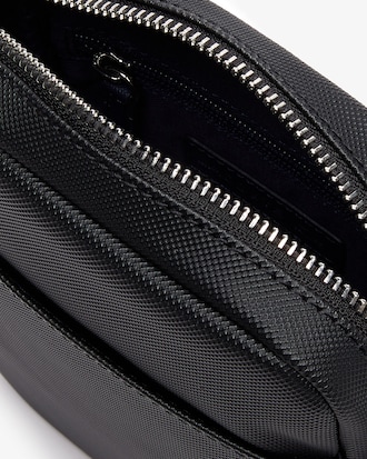 Bolsa vertical masculina clássica em Petit Piqué com zíper