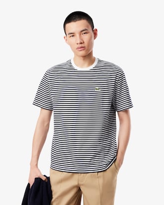 Camiseta Listrada de Algodão Pesado