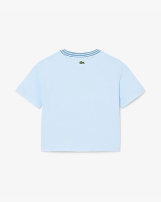 Camiseta de algod&atilde;o com marca Lacoste