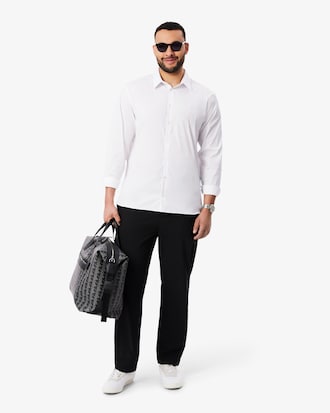 Camisa Slim Fit em Popeline Stretch