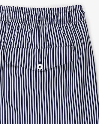 Shorts de Baño Texturados Rayados Largos