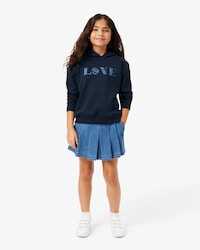 Saia-short jeans plissada