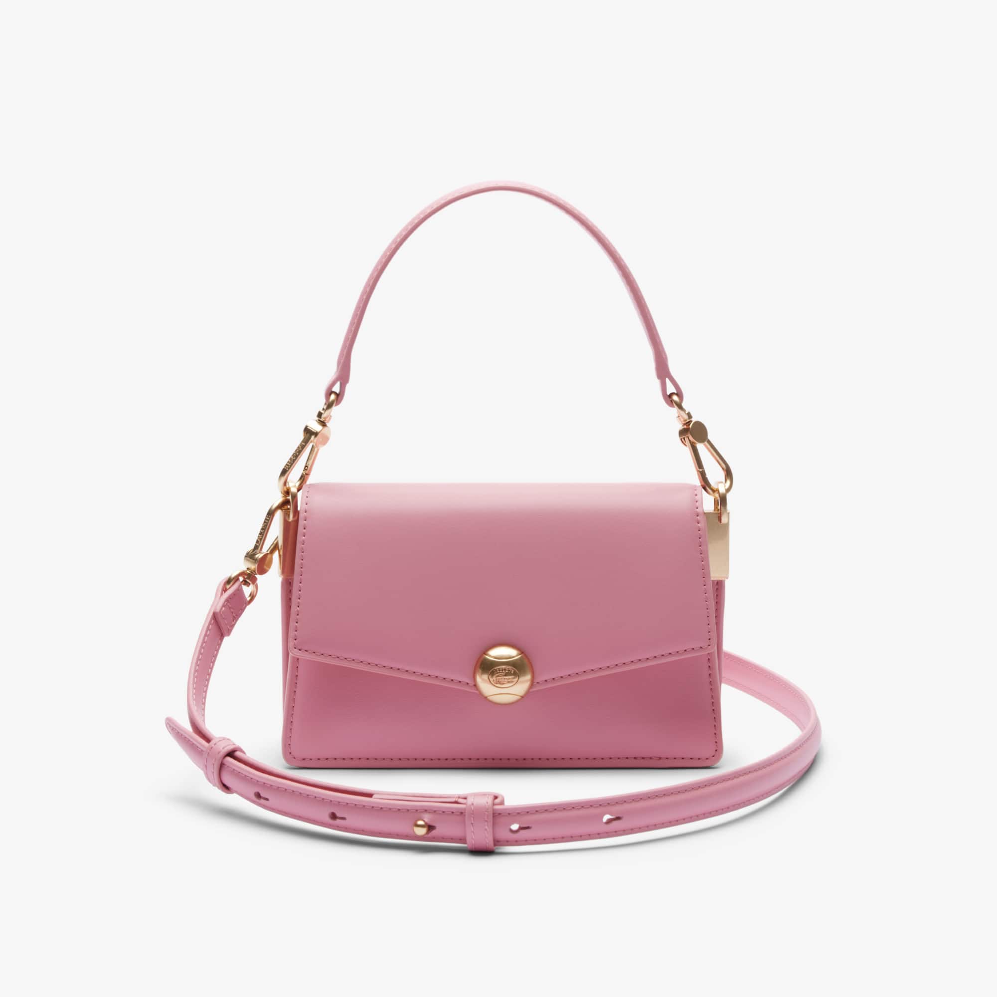 Bolsa Feminina Pequena Lacoste em Couro Estilo Esportivo