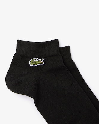Pack com tr&ecirc;s pares de meias masculinas de cano curto Lacoste SPORT