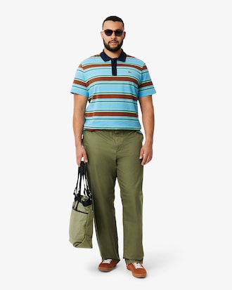 Polo Regular Fit Listrado em Algod&atilde;o
