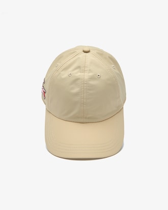 Bon&eacute; feminino em n&aacute;ilon leve com bordado de crocodilo grande