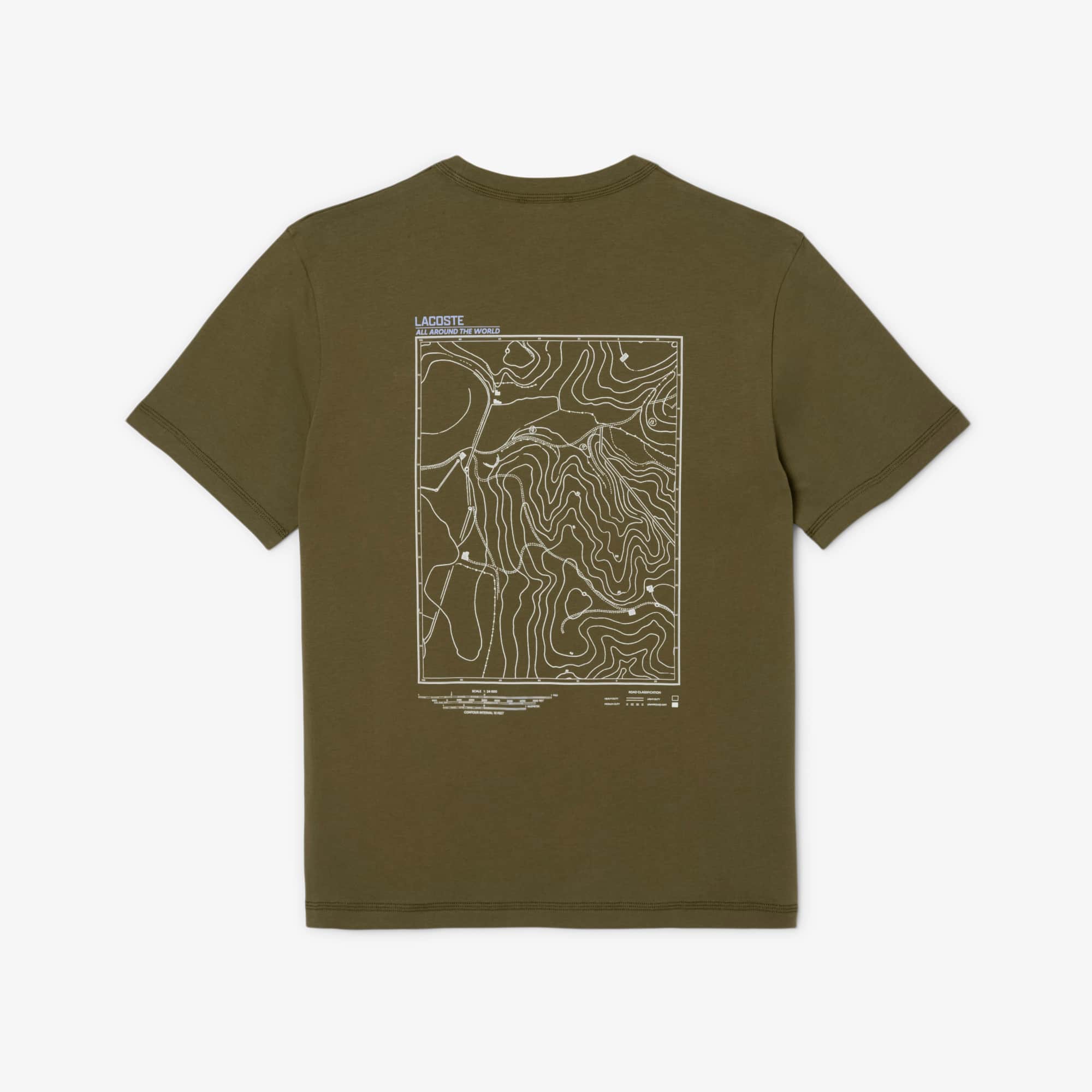 Camiseta Masculina de Malha com Estampa Múltipla Lacoste
