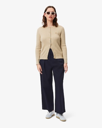 Calça Elásticas de Gabardine Chino, Ajuste Folgado