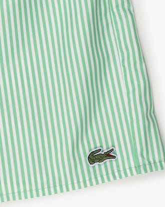 Sunga de Nata&ccedil;&atilde;o Listrada Texturizada de Comprimento M&eacute;dio