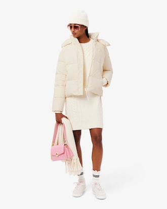 Jaqueta Puffer com Capuz com Caimento Relaxado