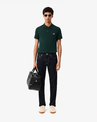 Cal&ccedil;a Jeans Slim Fit Indigo com 5 Bolsos