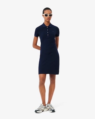 Vestido Estilo Polo De Piqu&eacute; Elastizado Slim Fit