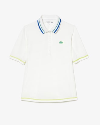 Polo feminina Lacoste Tennis sem mangas em piqu&eacute; ultra-dry