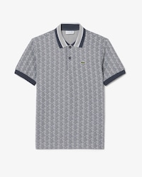 Polo Cl&aacute;ssico Fit em Jacquard Monograma