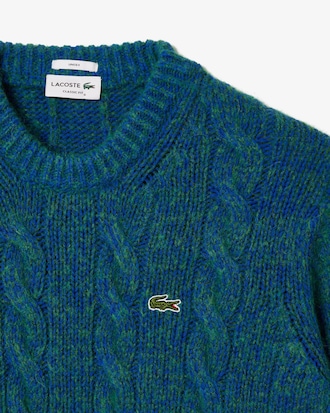 Su&eacute;ter de lana y alpaca con tejido de cable