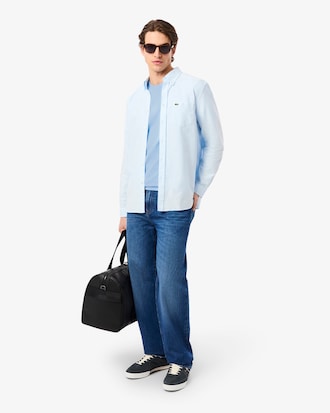 Camiseta de Crocodilo de Paisagem de Malha Pesada