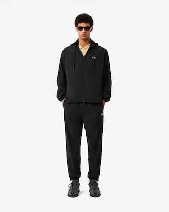 Jaqueta curta impermeável com capuz removível