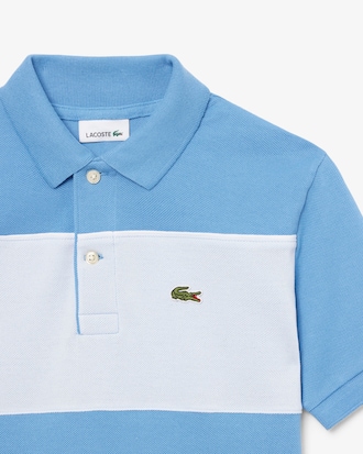 Polo de petit piqu&eacute; con bloques de color