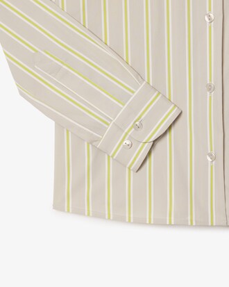 Camisa Slim Fit com Gola Canelada em Popeline