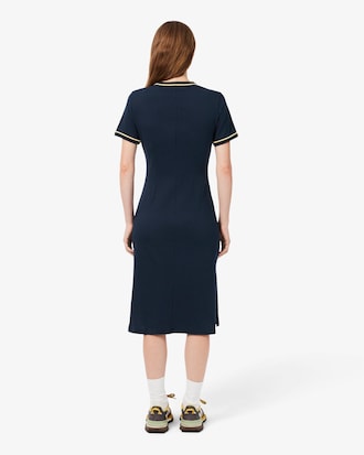 Vestido Camiseta em Jersey com Detalhe de Acabamento