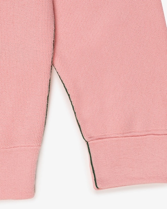 Su&eacute;ter feminino Lacoste em algod&atilde;o org&acirc;nico com decote em V