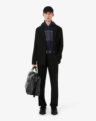 Colour-Block Zipped Hoodie