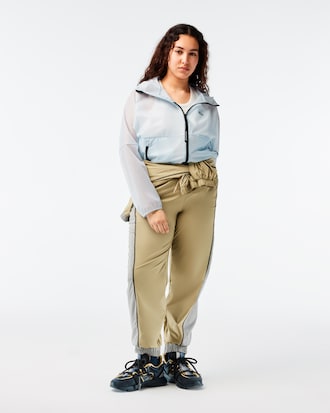 Jaqueta corta-vento feminina Lacoste transparente