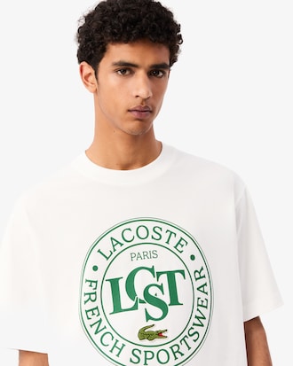 Camiseta de Algod&atilde;o Pesado estampada com Caimento Solto