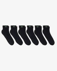 Meias Curtas Listradas de Algod&atilde;o 6 Pares