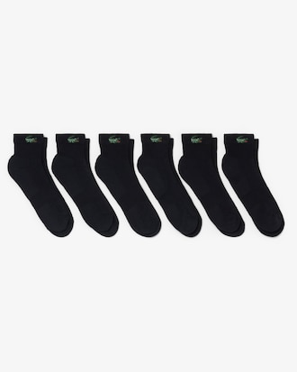 Meias Curtas Listradas de Algod&atilde;o 6 Pares