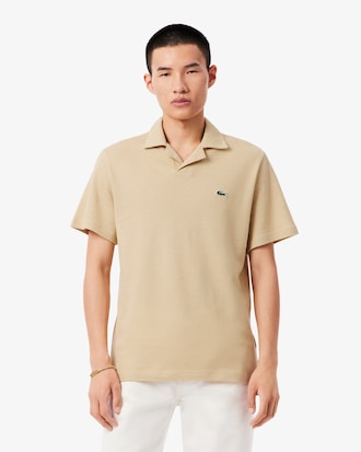 Camisa Polo Classic Fit em Algod&atilde;o e Linho
