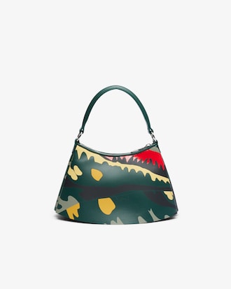 Cartera De Cuero Peque&ntilde;a Runway Lenglen Con Estampado De Cocodrilo