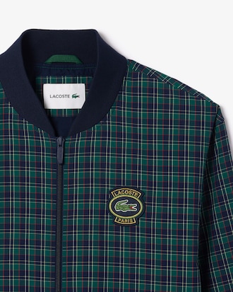 Jaqueta Harrington Xadrez Repelente &agrave; &Aacute;gua