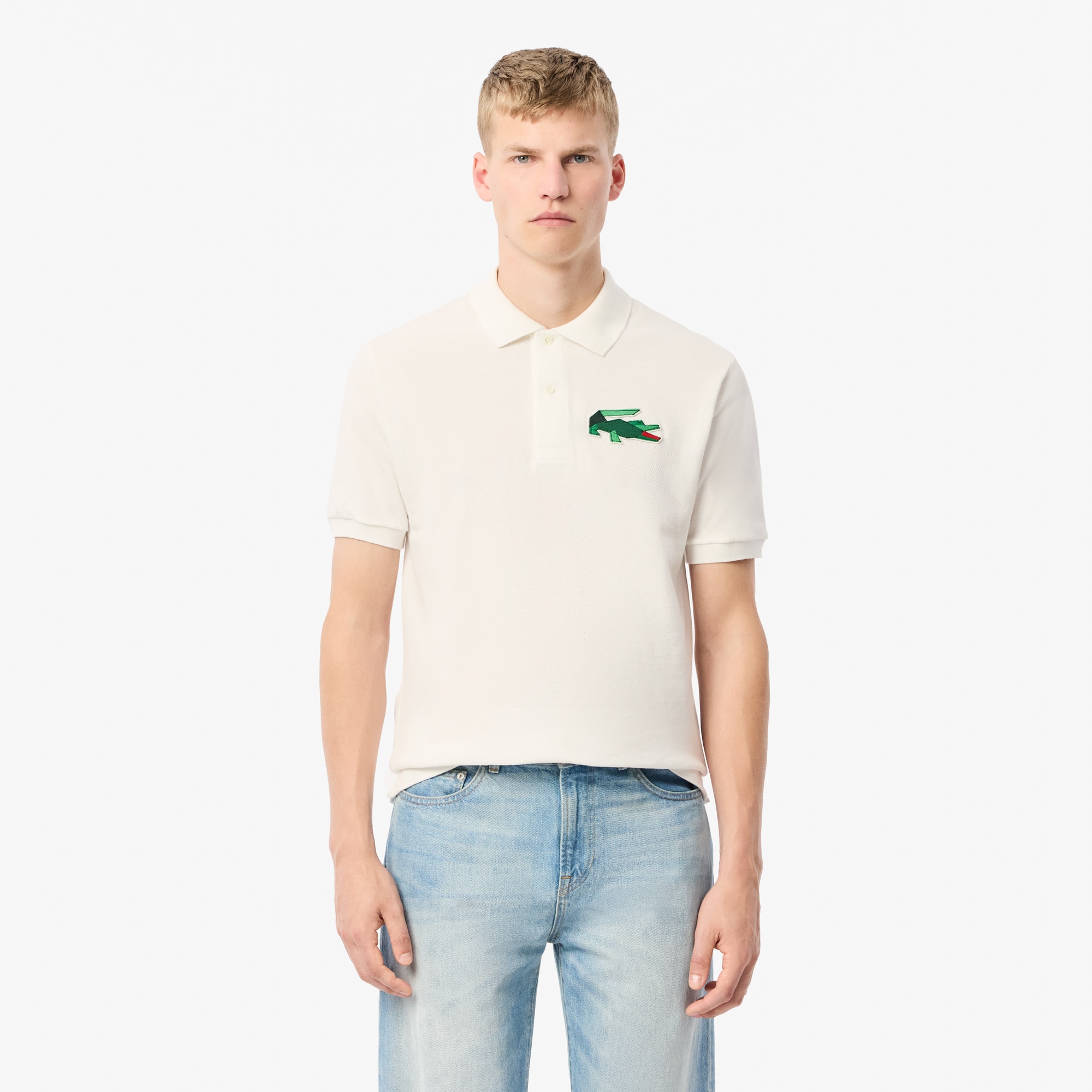 Camisa com Logo de Crocodilo L.12.12 Lacoste em Malha