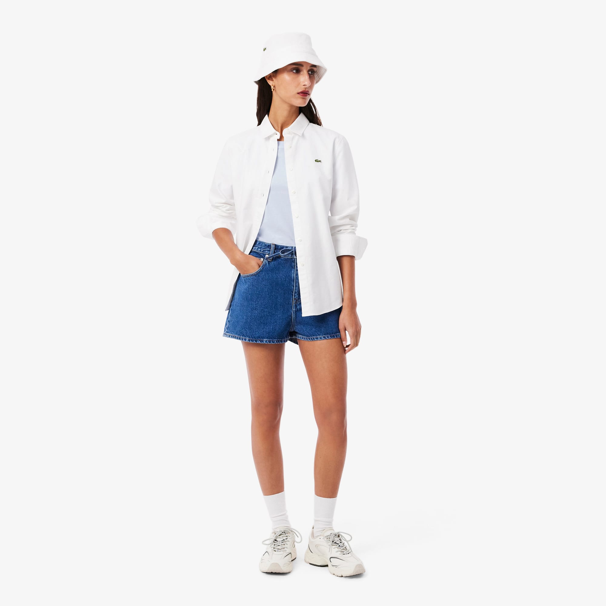 かわ Camiseta de Algodão Pima Jersey Lacoste de Ajuste Relaxado