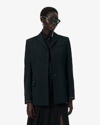 Blazer Leve de Lã Runway