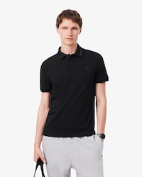 Camisa Polo Piqu&eacute; Modelagem ajustada com Marca em Jacquard