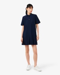 Vestido Polo de Popeline com Mangas Curtas