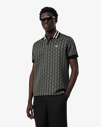 Polo Con Monograma En Jacquard Fit Clásico