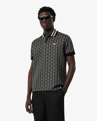 Polo Con Monograma En Jacquard Fit Clásico